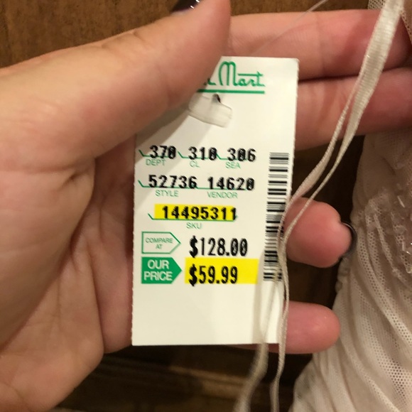 NWT JS Signature Pink Tulle Beaded Top - Picture 4 of 6